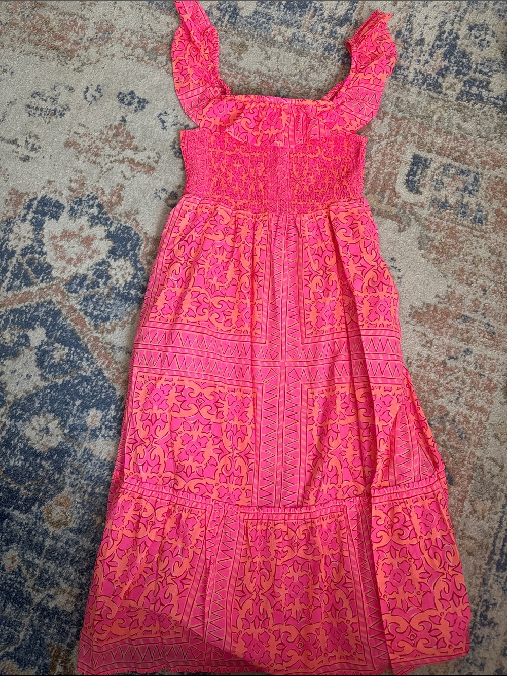Vineyard Vines Hot Pink Patterned Sundress